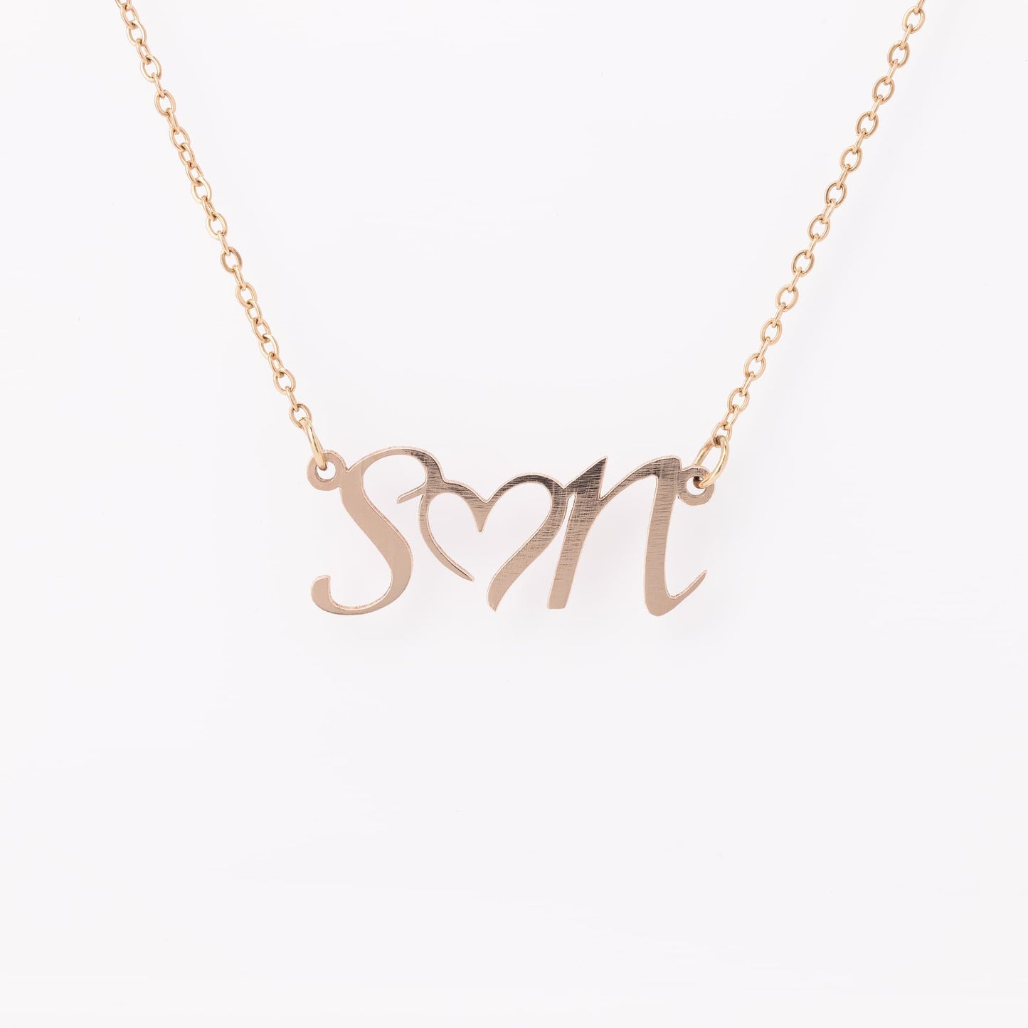 Pajamgeries Double Initial Heart Necklace