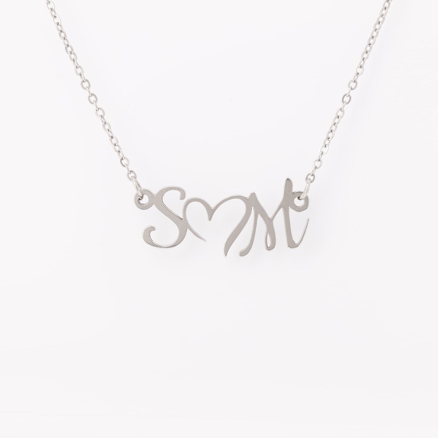 Pajamgeries Double Initial Heart Necklace