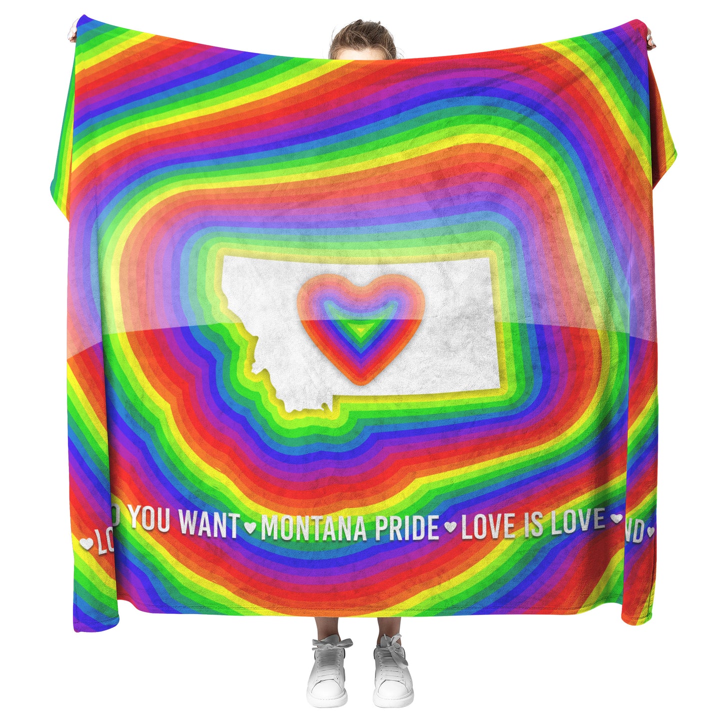 Trippy Rainbow Pride Blanket