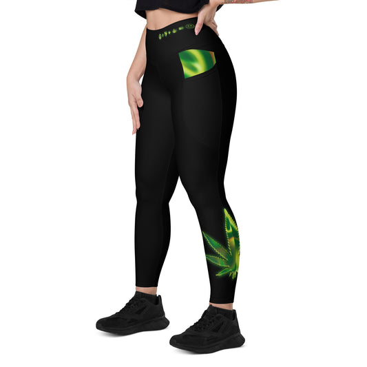 Psychedelic Stamp Leggings with Pockets