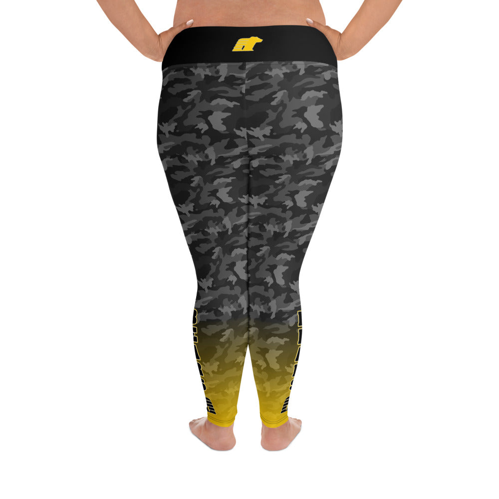 BWHS Plus Size Camo Leggings - Golden Bears