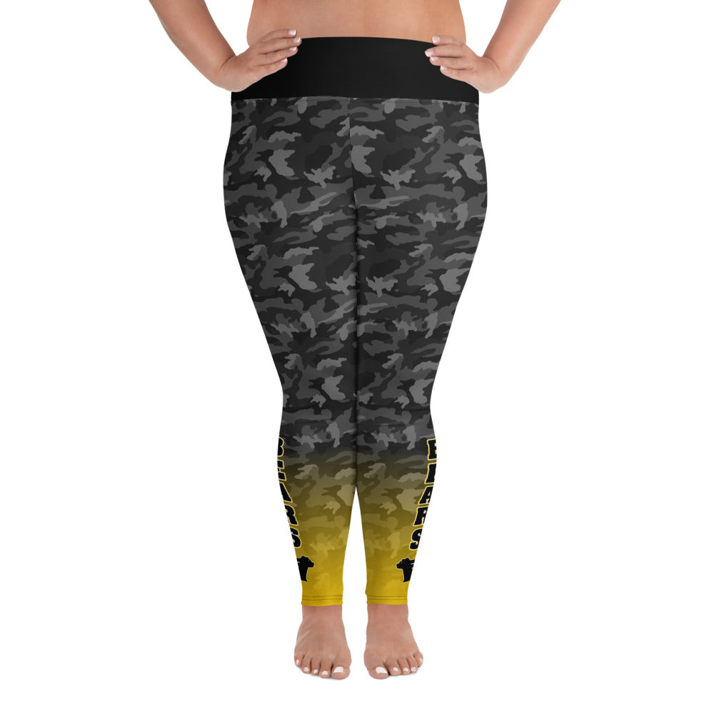 BWHS Plus Size Camo Leggings - Golden Bears
