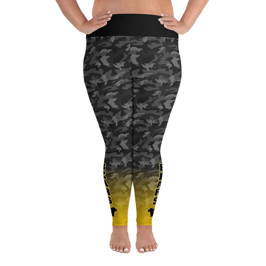 BWHS Plus Size Camo Leggings - Golden Bears