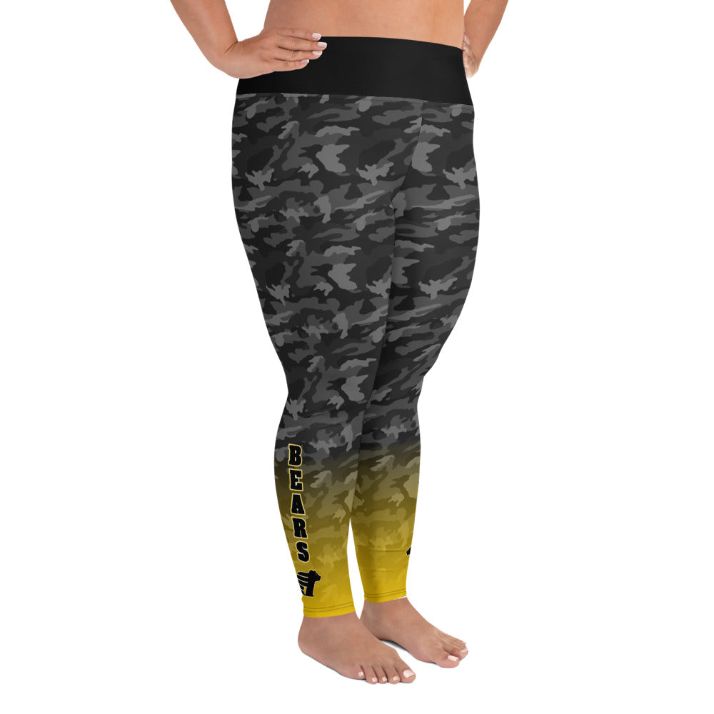 BWHS Plus Size Camo Leggings - Golden Bears