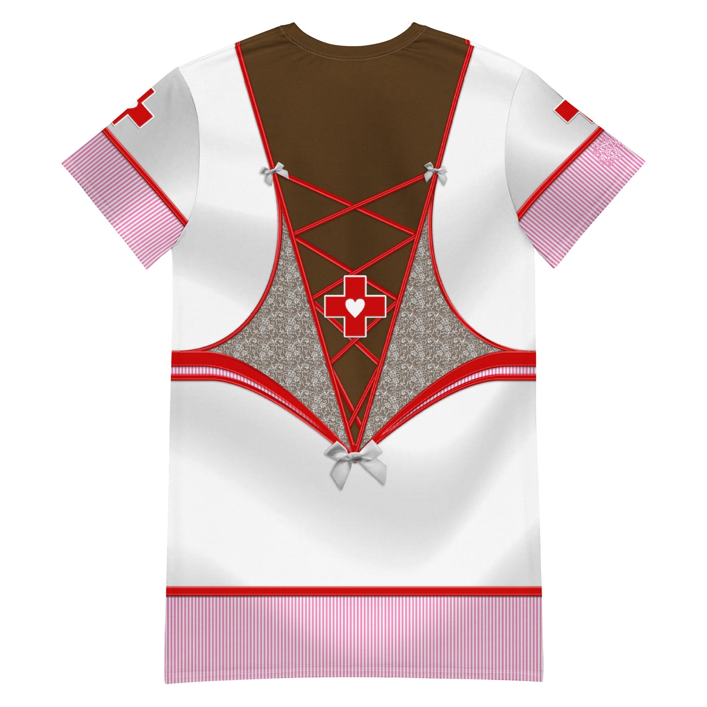 Pajamgeries T-shirt Dress - Night Nurse - Ebony