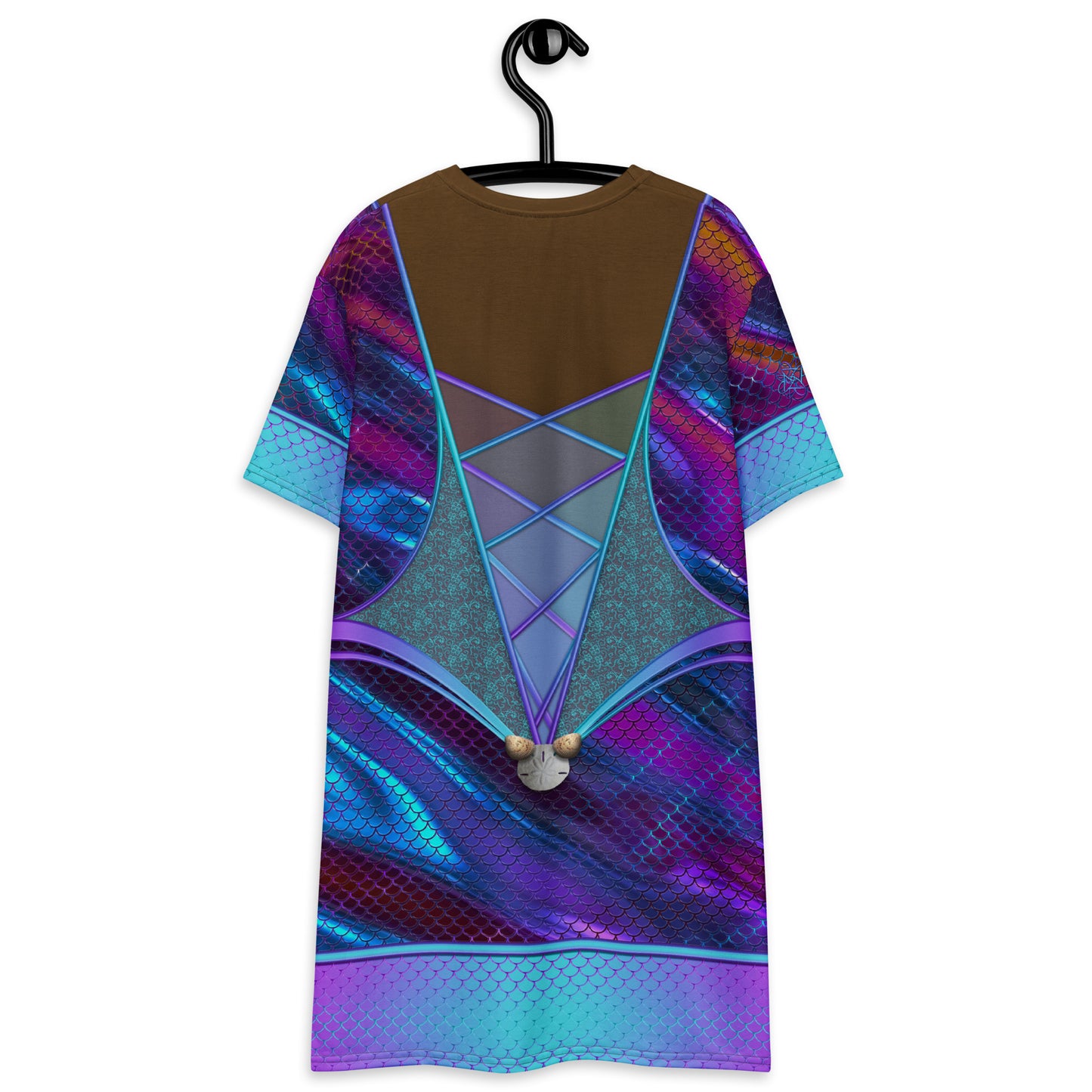 Pajamgeries T-shirt Dress - Mermaid - Ebony