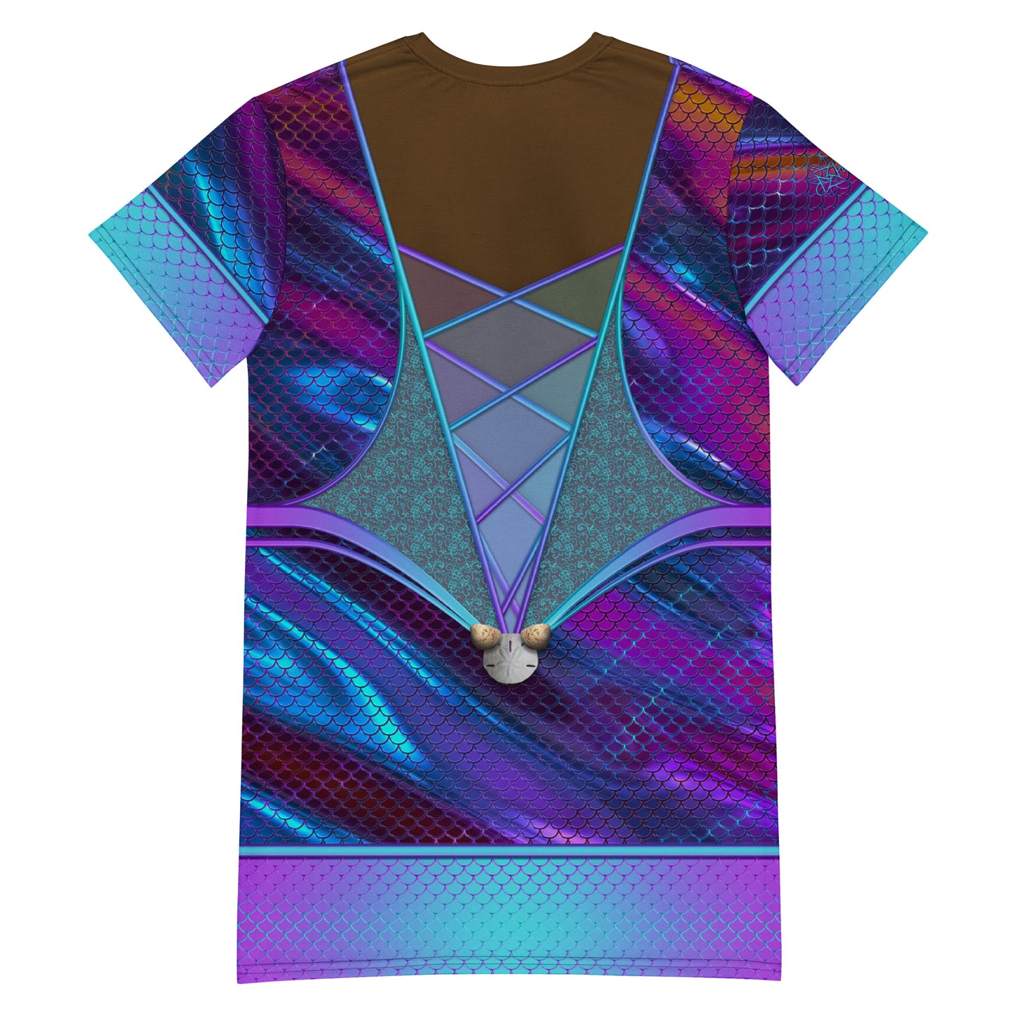 Pajamgeries T-shirt Dress - Mermaid - Ebony