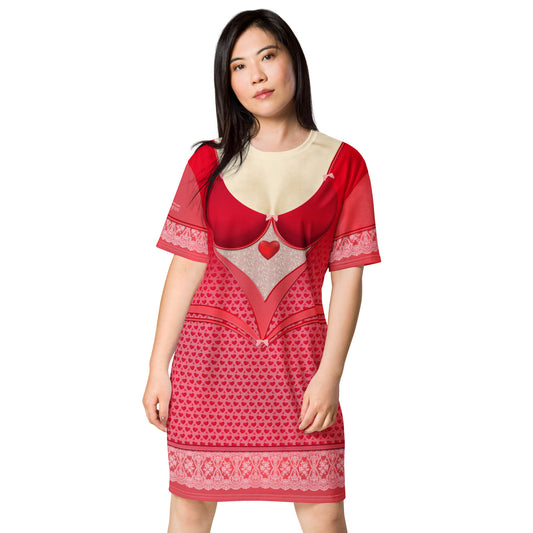 Pajamgeries T-shirt Dress - Valentine's Hearts - Hanami