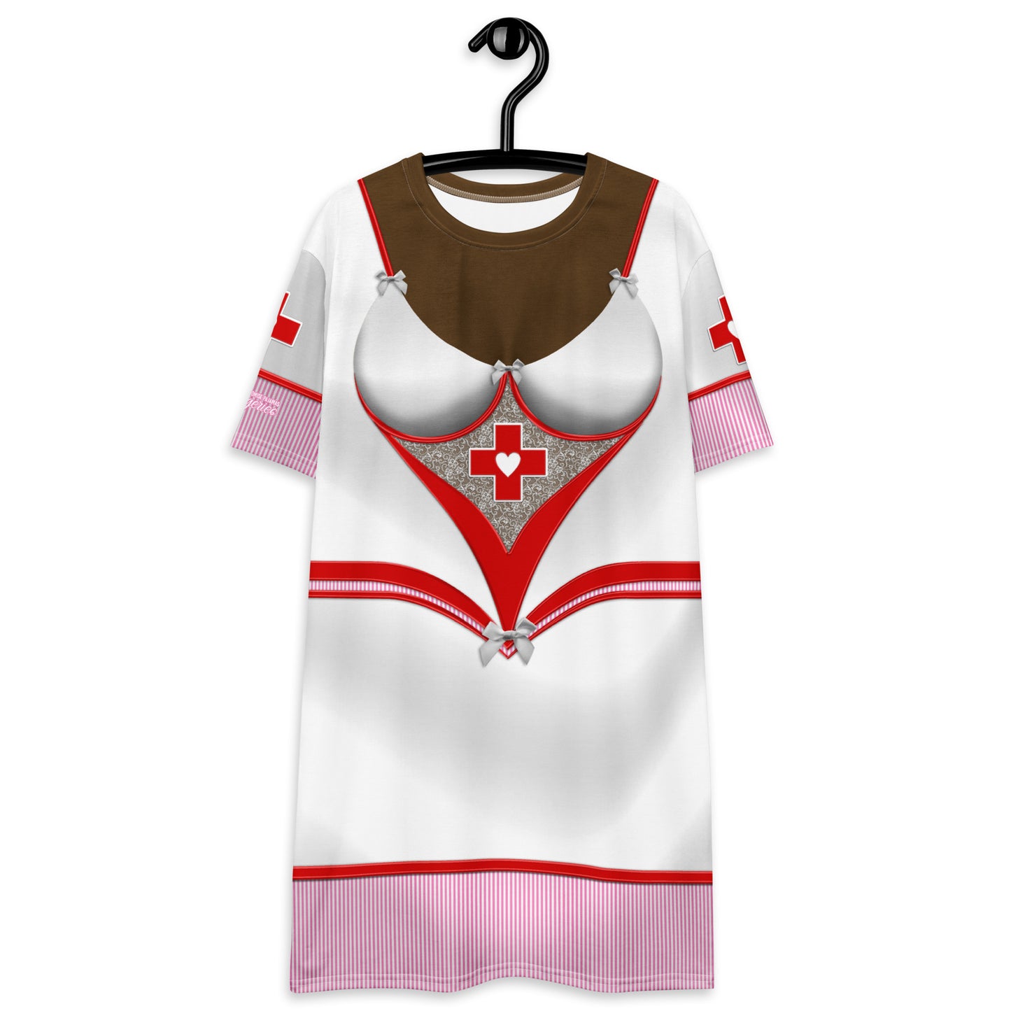 Pajamgeries T-shirt Dress - Night Nurse - Ebony