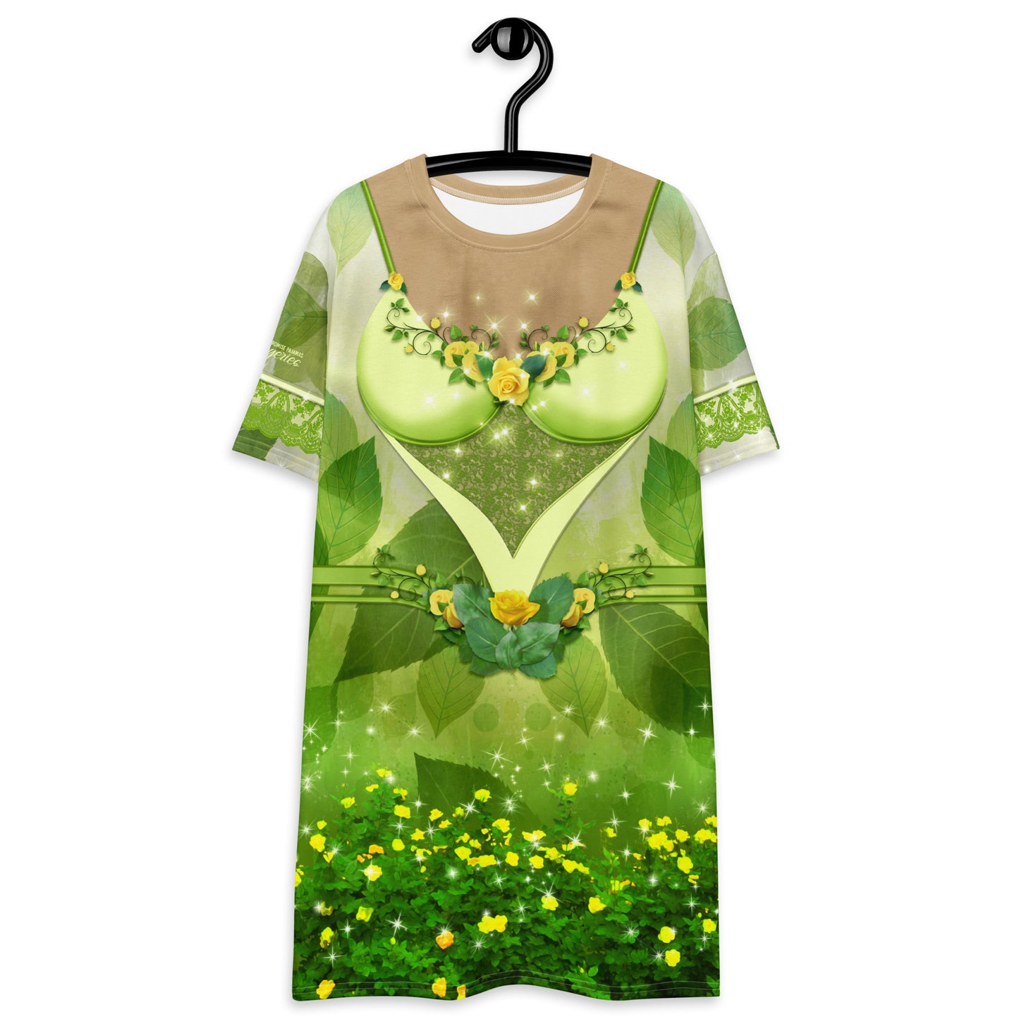 Pajamgeries T-shirt Dress - Garden Pixie - Mediterranean
