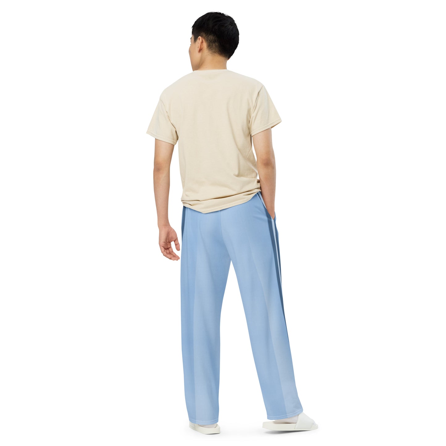 Pajamgeries All-over Print Wide-leg Tuxedo Pajama Pants - Retro Blue
