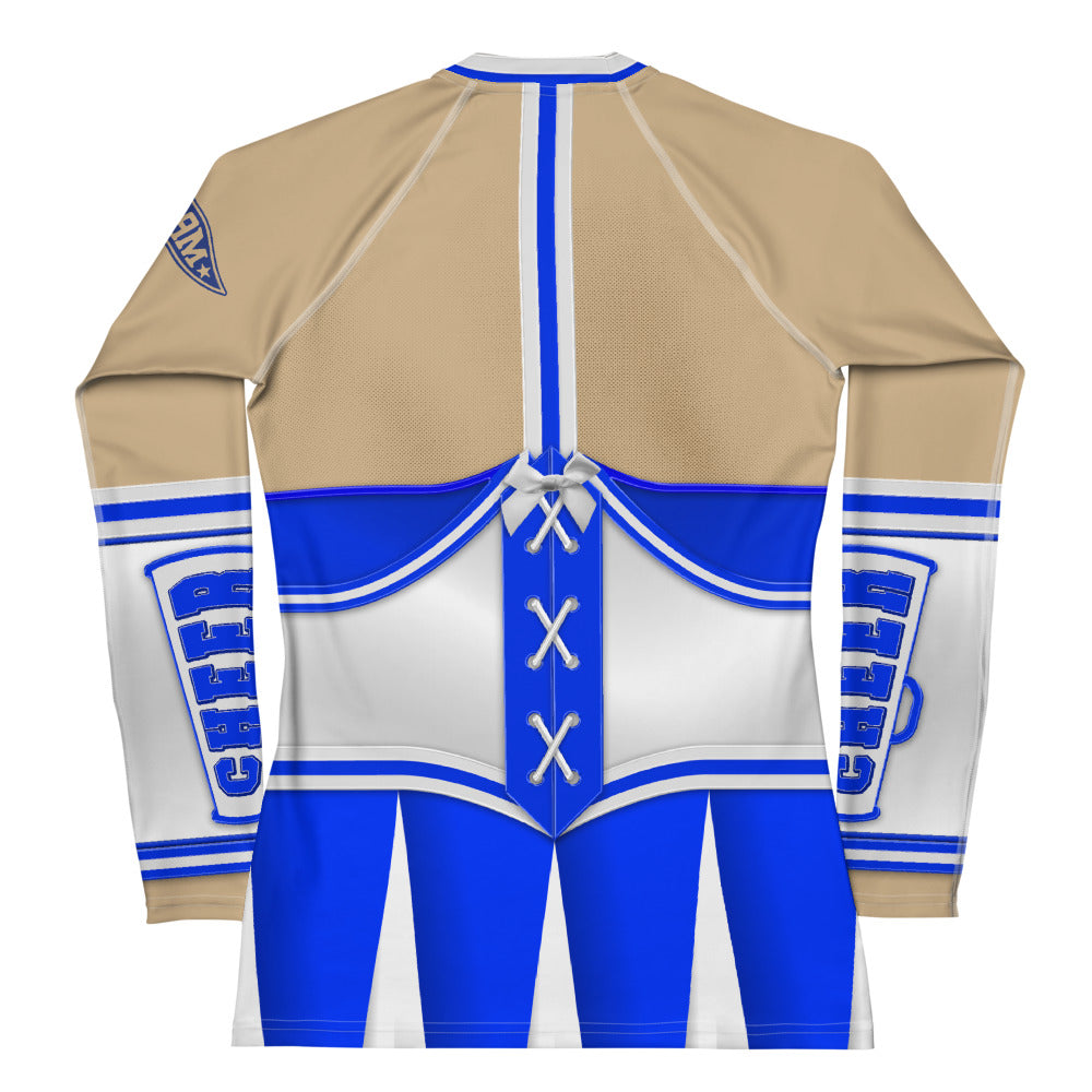 Pajamgeries Women's Rash Guard - Cheerleader - Mediterranean