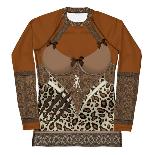 Pajamgeries Women's Rash Guard - MeWOW - Canela