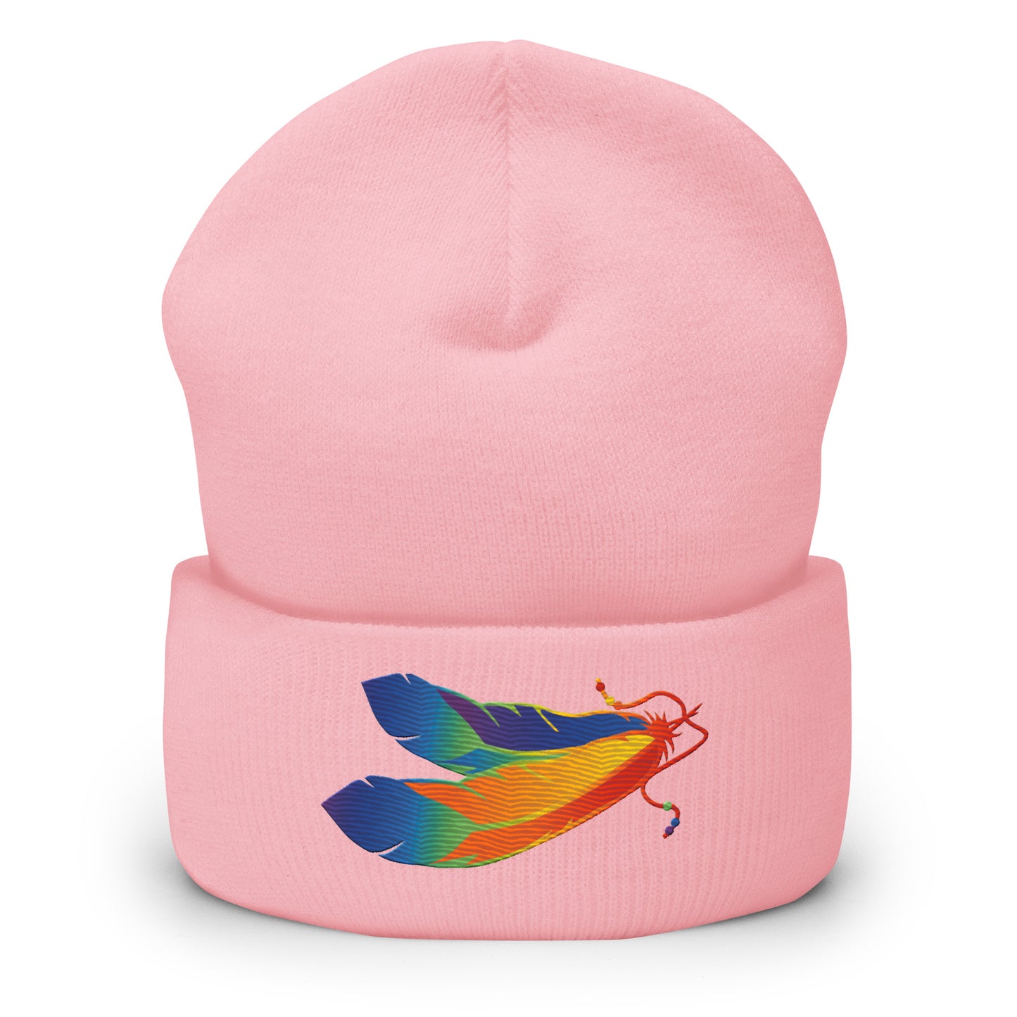 Two Feathers Two Spirits Cuffed Beanie
