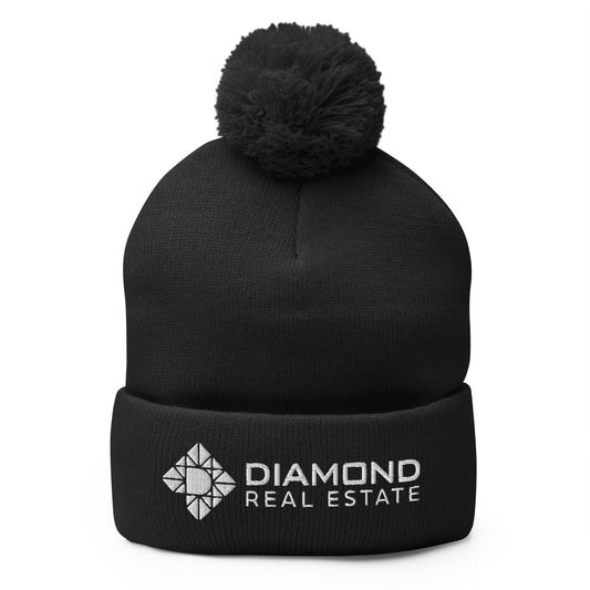Diamond Real Estate Pom-Pom Beanie