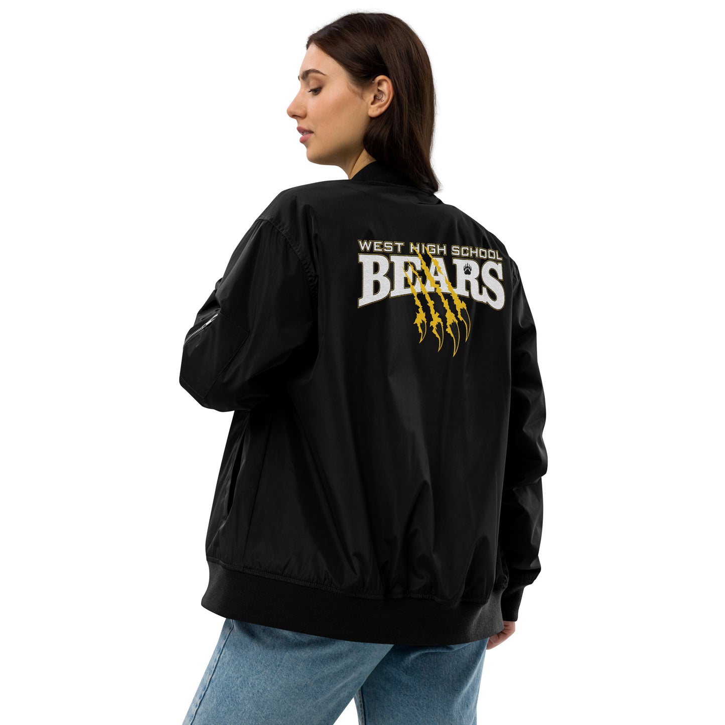 BWHS Premium Recycled Bomber Jacket - Golden Bears