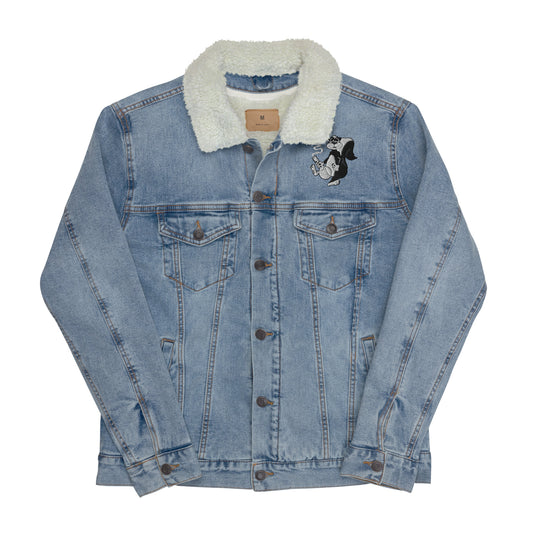 Skunked Unisex Denim Sherpa Jacket